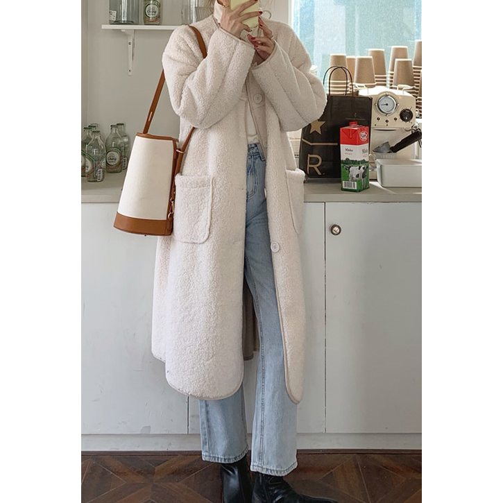 Dumble Round Shearling Coat