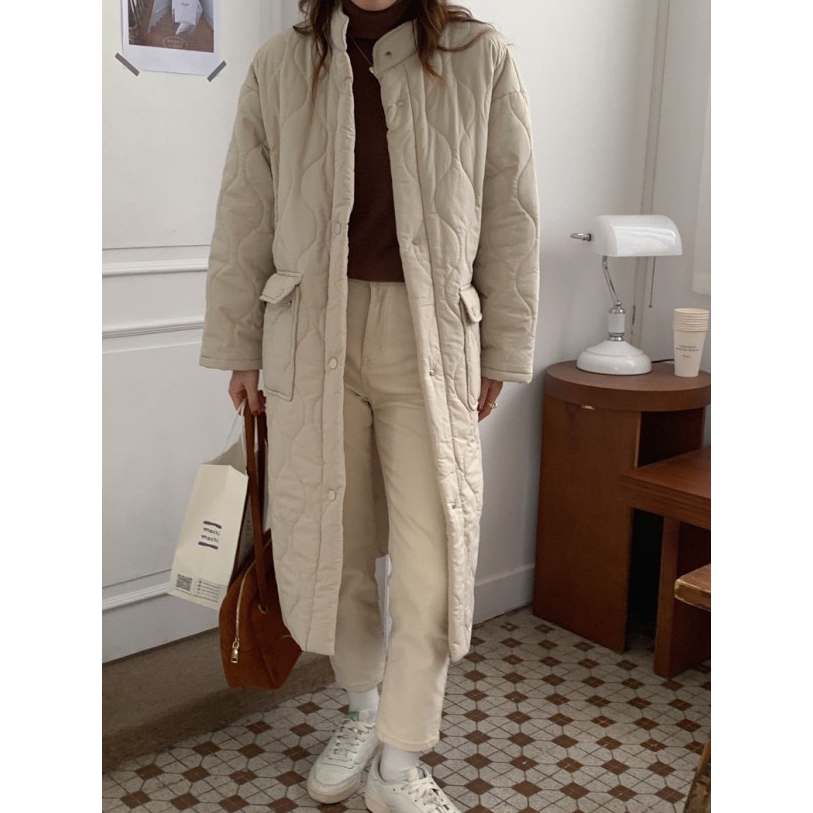 HiNeck Long Padded Jacket
