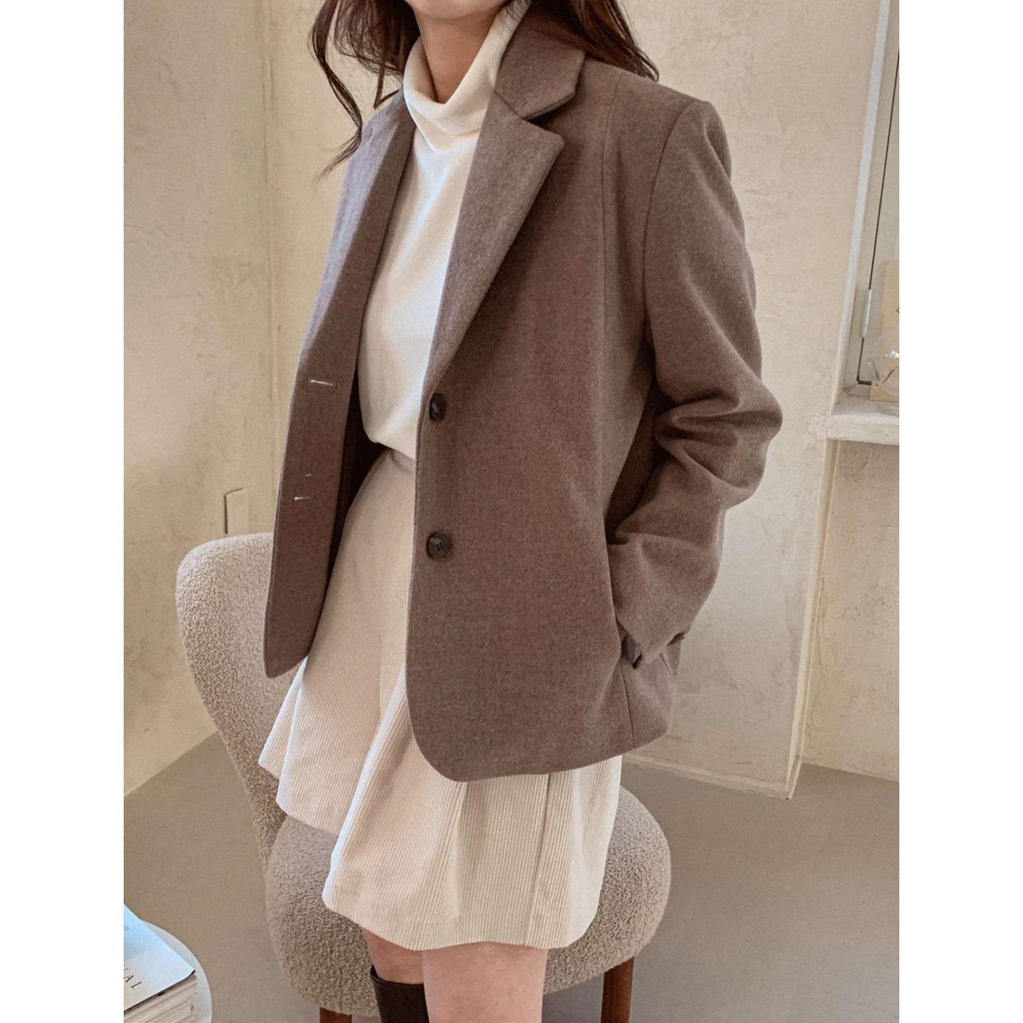 Basic Button Short Jacket