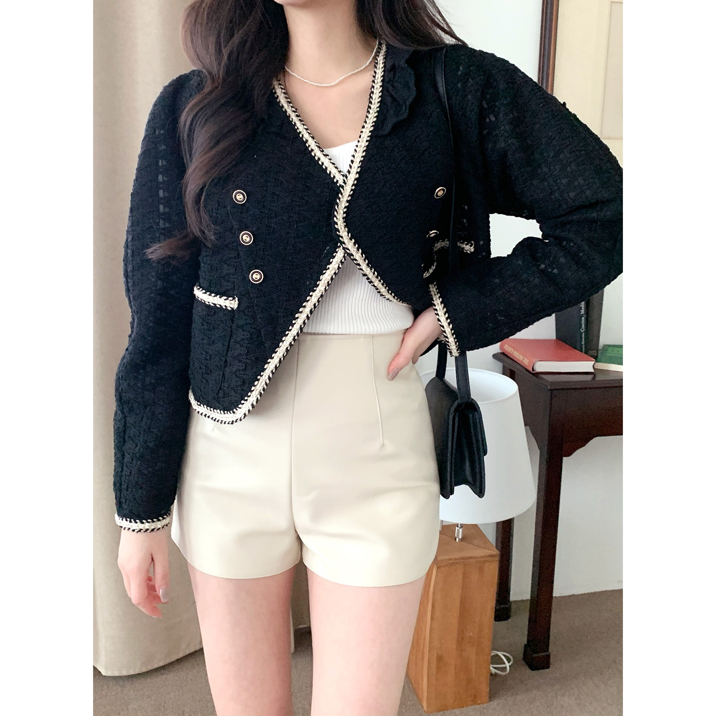 Leather Mini Short Pants