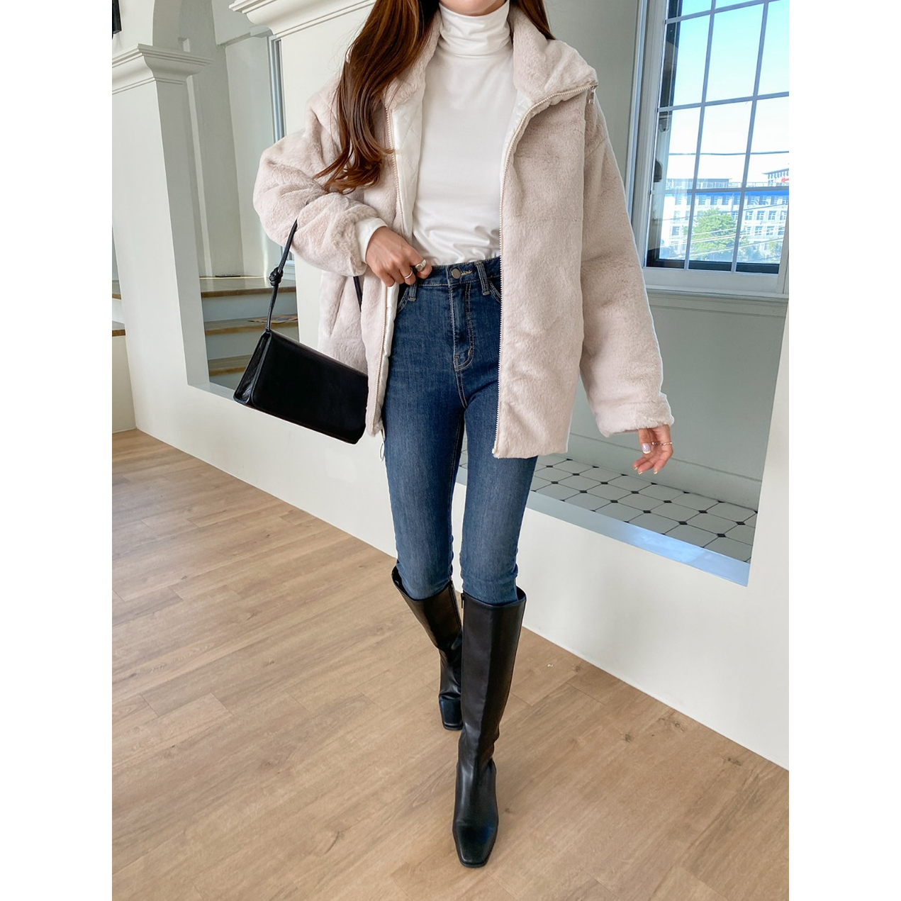 Loose Fit Quilting Padded Jacket