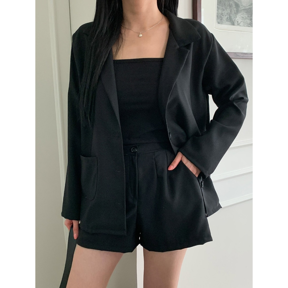 Strap Button Pocket Jacket