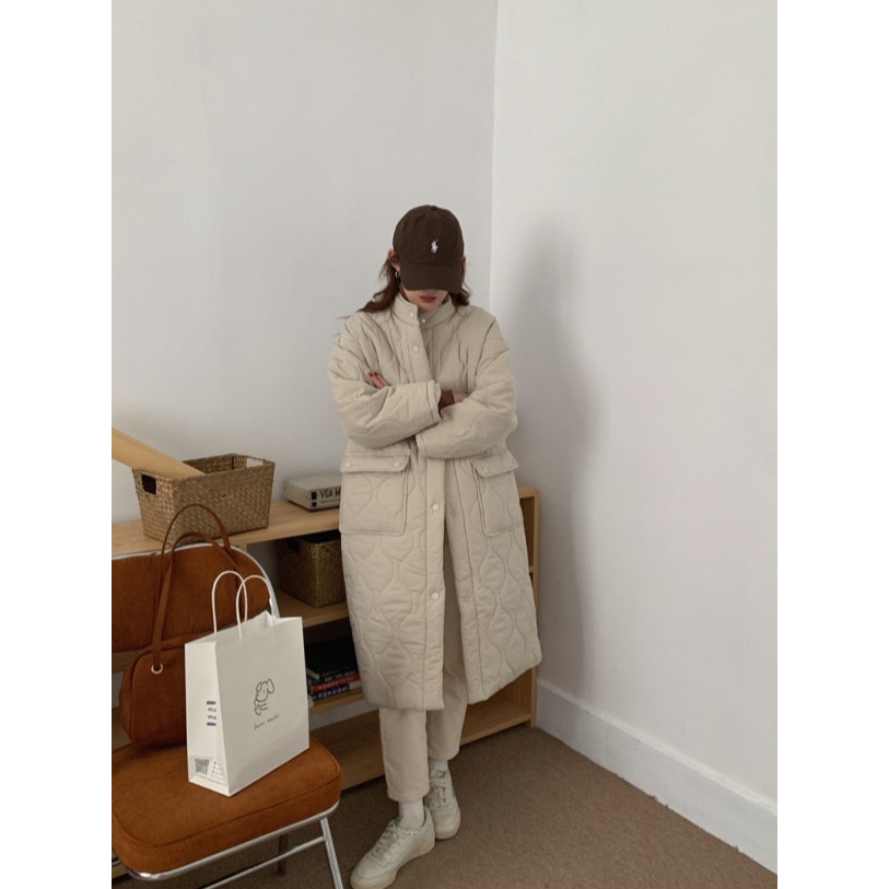 HiNeck Long Padded Jacket