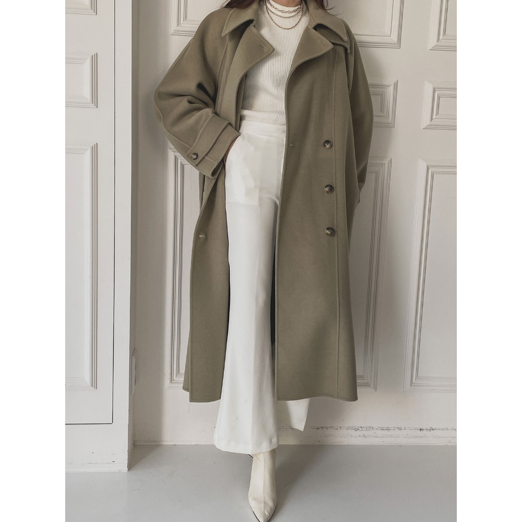 Wool Belt Long Coat