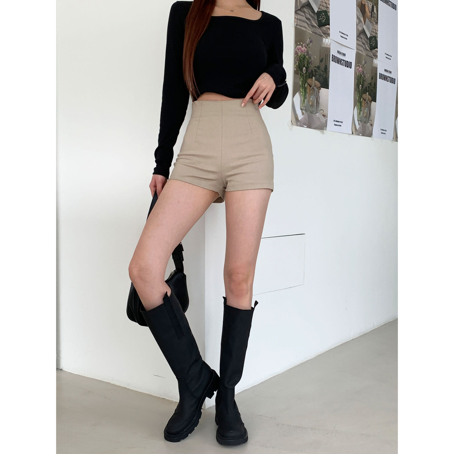 Zipped Cotton Short Pants
