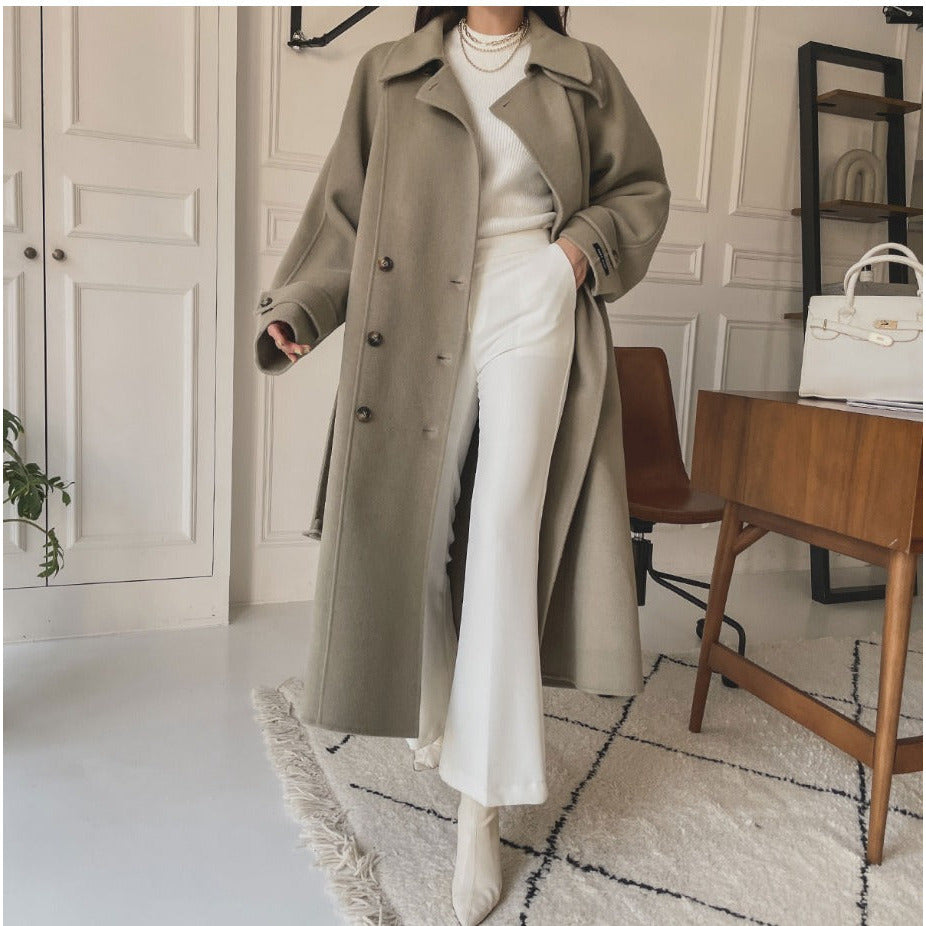 Wool Belt Long Coat