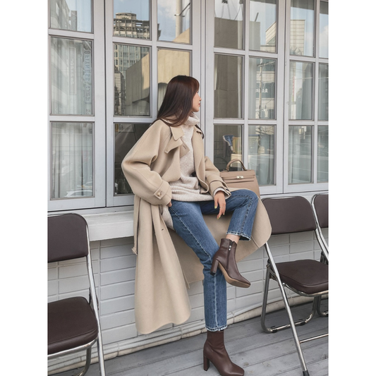 Wool Belt Long Coat