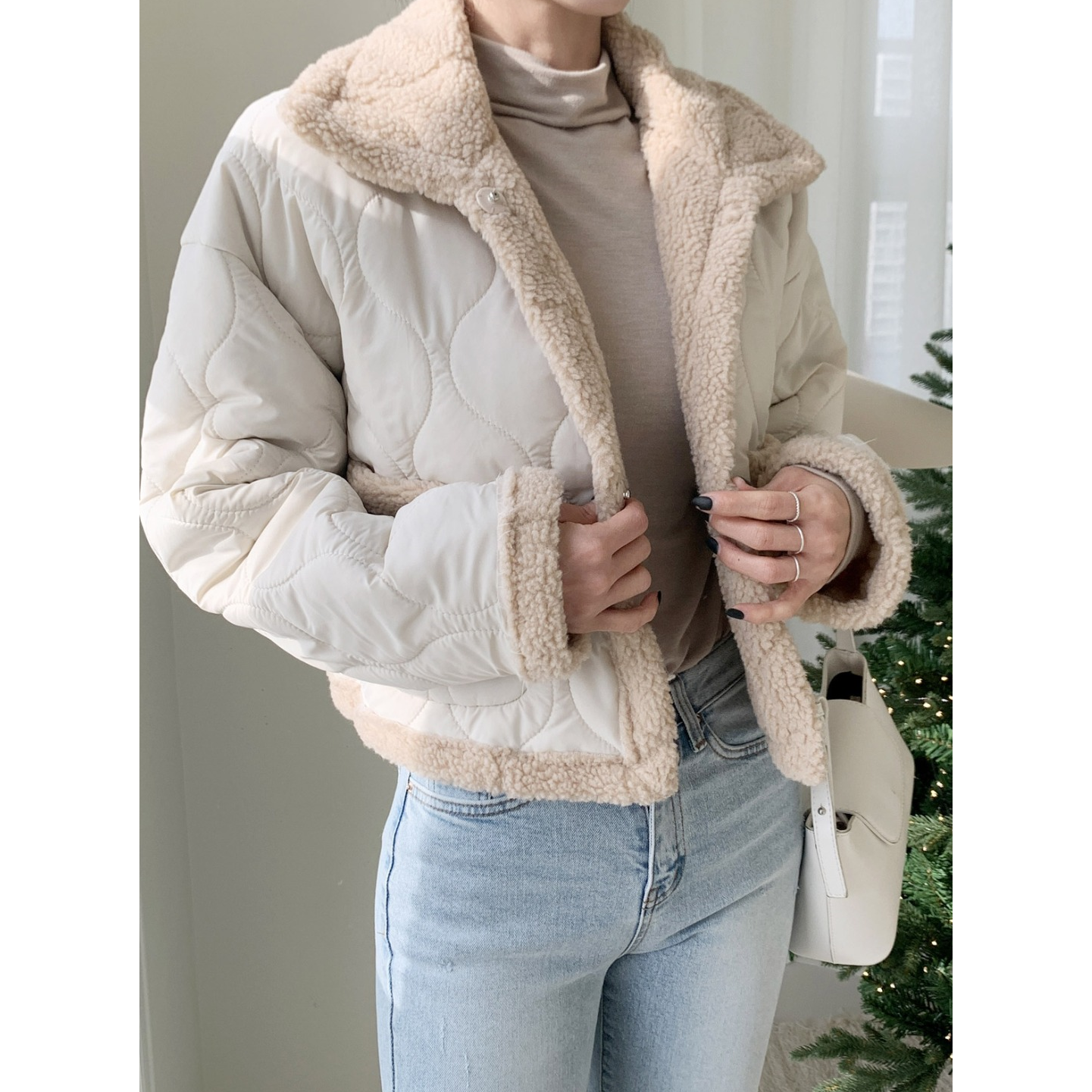 Fleece Collar Padded Jacket