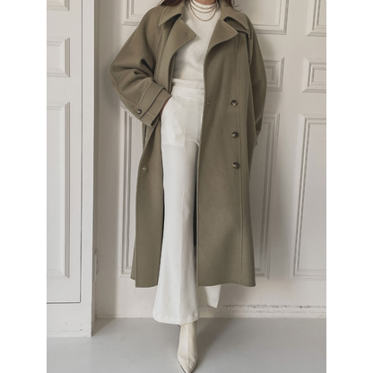 Wool Belt Long Coat
