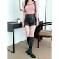 Leather Mini Short Pants